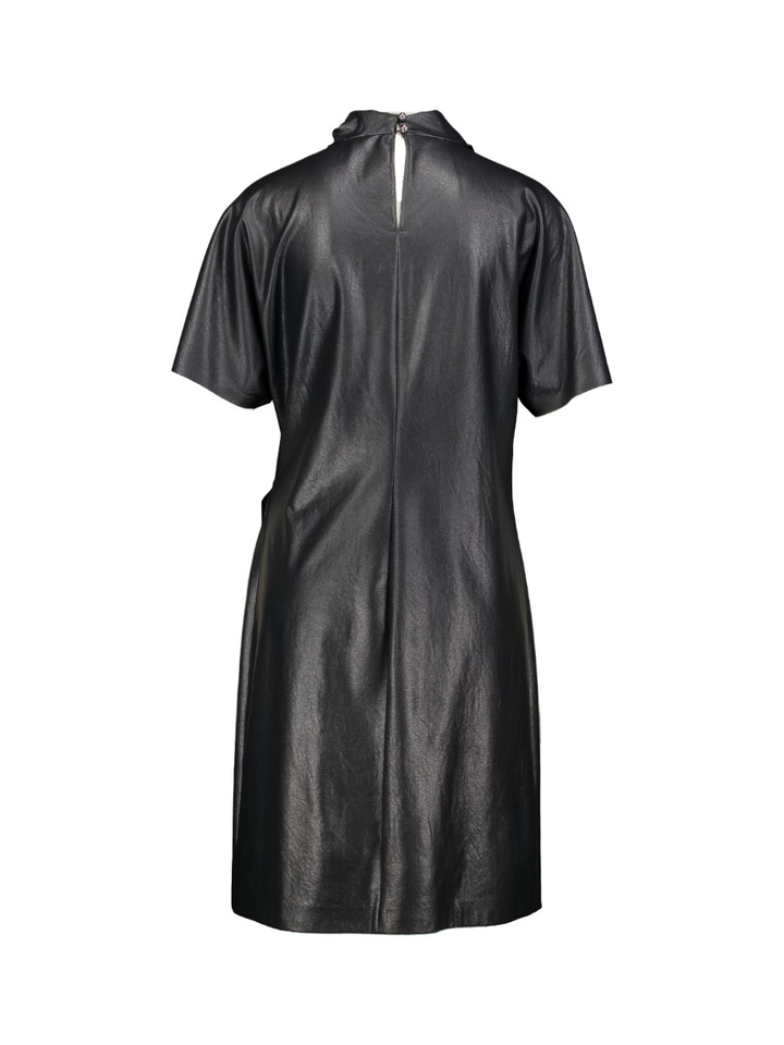Zwarte jurk in lederlook Caroline Biss