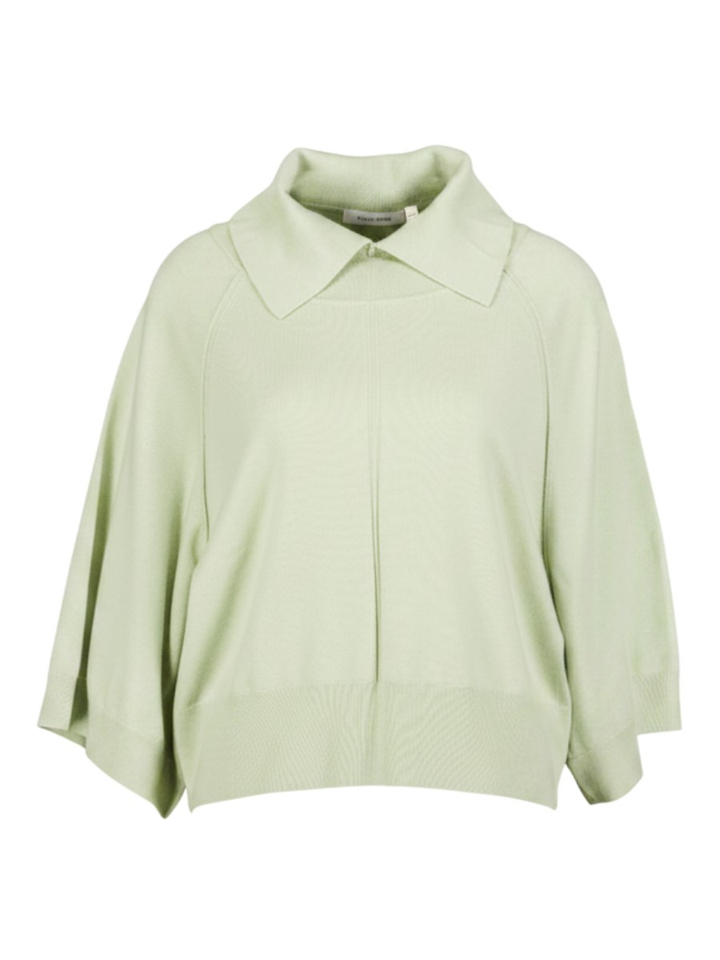 Muntgroene pull met kimono mouw Caroline Biss