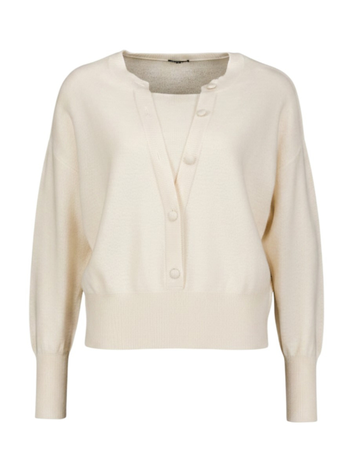 Ecru trui in cardigan effect Caroline Biss 
