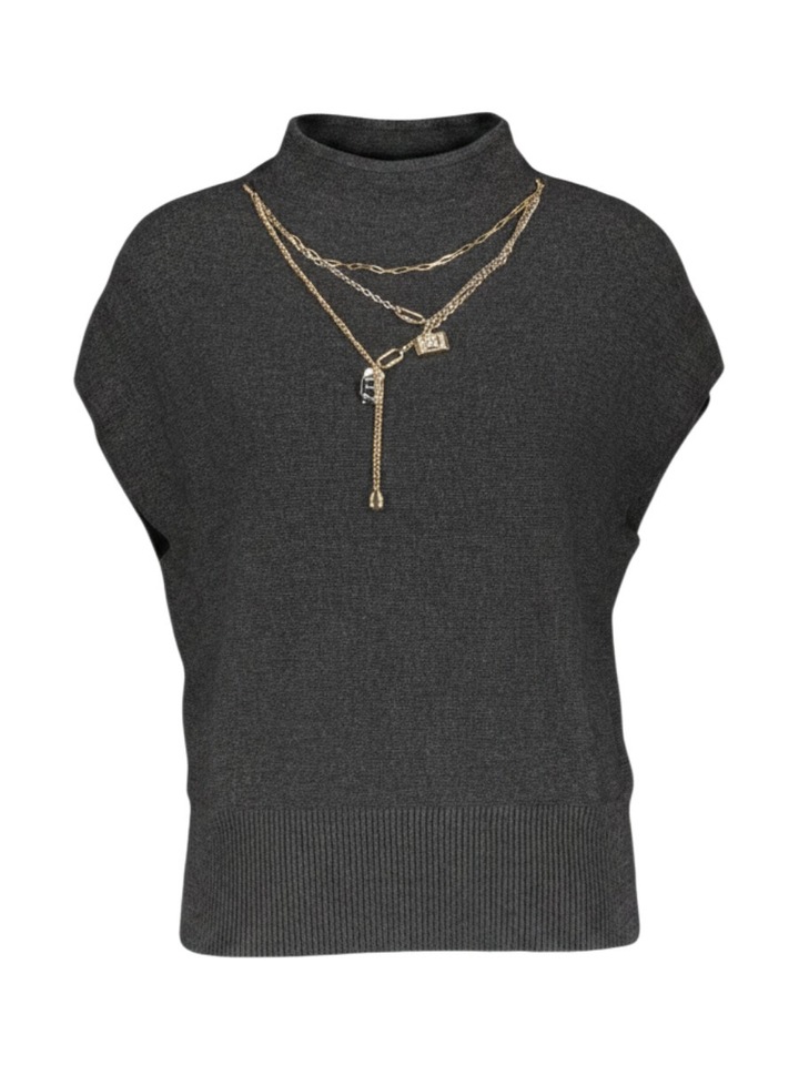 Grijze trui met ketting Caroline Biss 