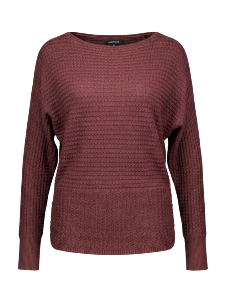 Bordeaux pull met boothals Caroline Biss 