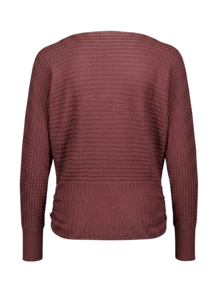 Bordeaux pull met boothals Caroline Biss 