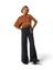 Cognac elegante pull met strik- en schouderdetail Caroline Biss 