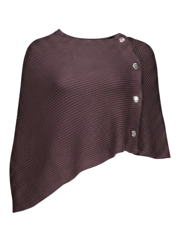 Auberginekleurige poncho Caroline Biss 