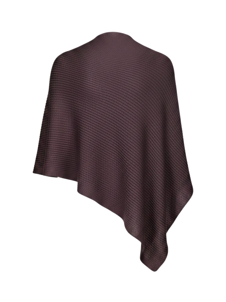 Auberginekleurige poncho Caroline Biss 