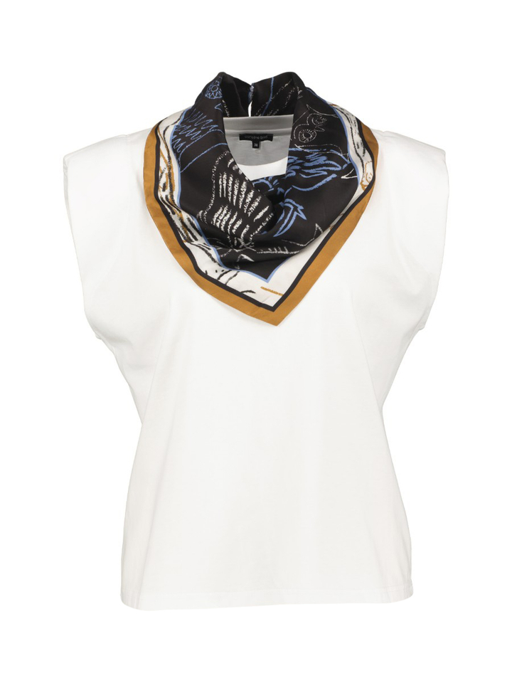 Witte t-shirt met sjaal Caroline Biss 