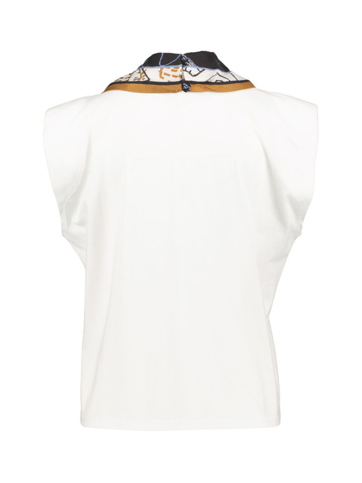 Witte t-shirt met sjaal Caroline Biss 
