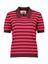 Bordeaux / rood gestreepte polo in wol Floor 