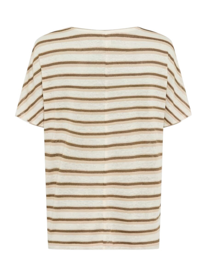 Beige gestreepte T-shirt Brax