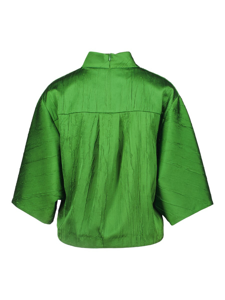 Groene bloes met reliëfpatroon Felix Oscar