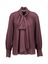 Bordeaux geklede bloes met strik Fable Natan 