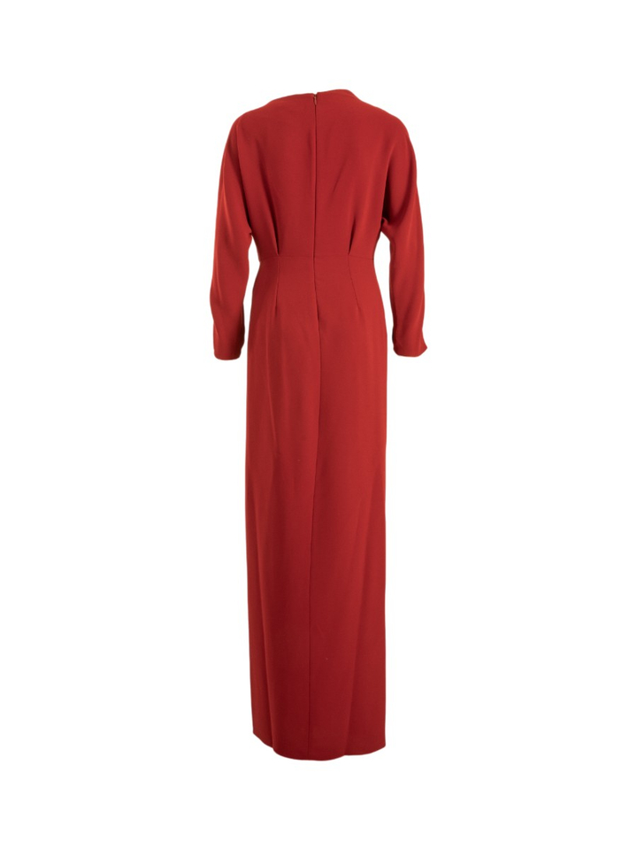 Rode lange jurk met plooidetail in taille Faith Natan Edition 6