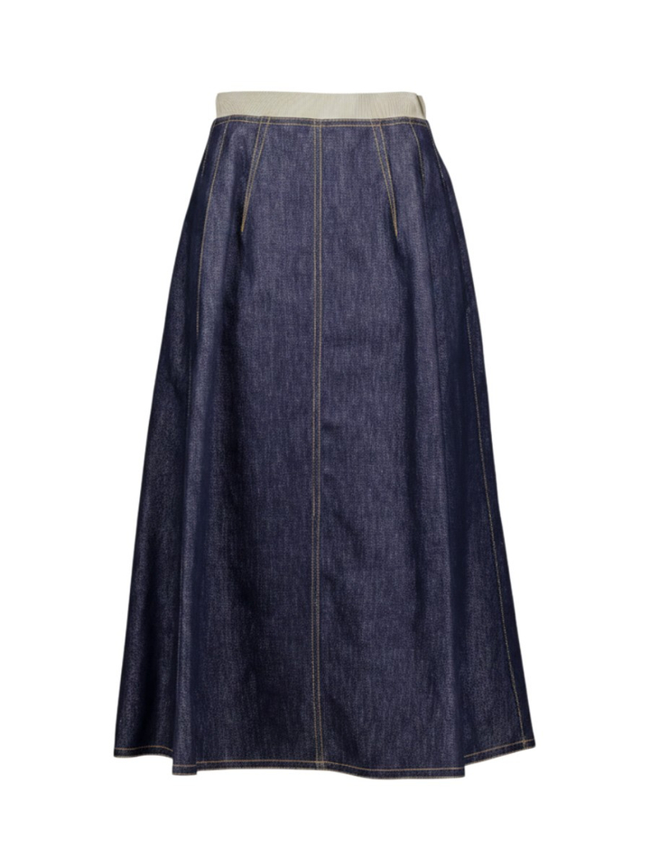 Blauwe jeansrok met rits Fusee Natan
