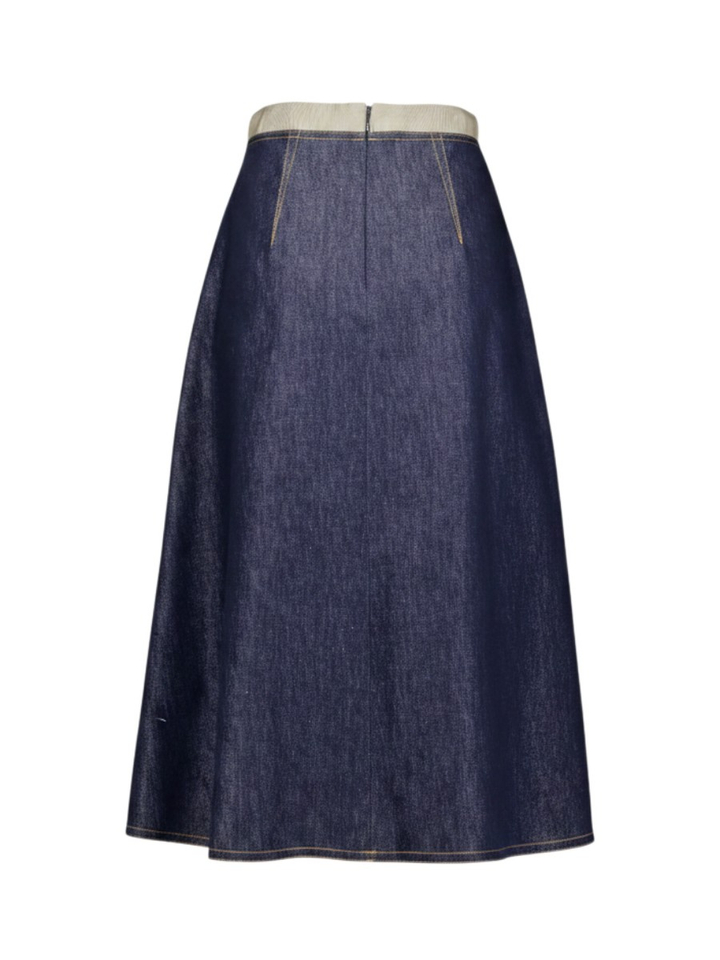 Blauwe jeansrok met rits Fusee Natan
