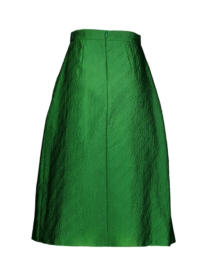 Groene rok met plooi en split Fact Batab 