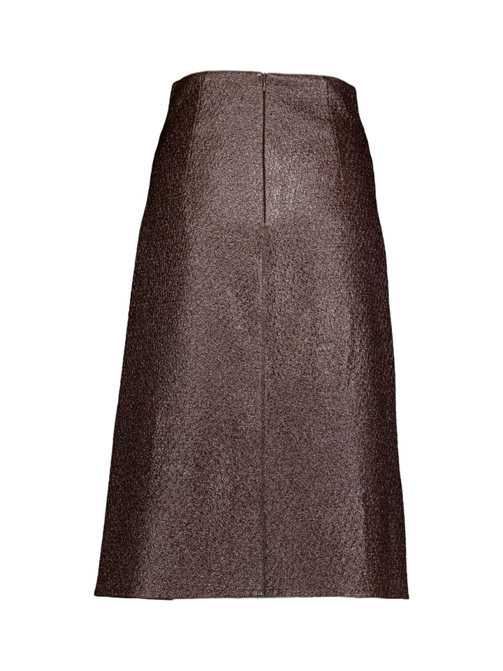 Bruine rok in structuur lederlook Free Natan 