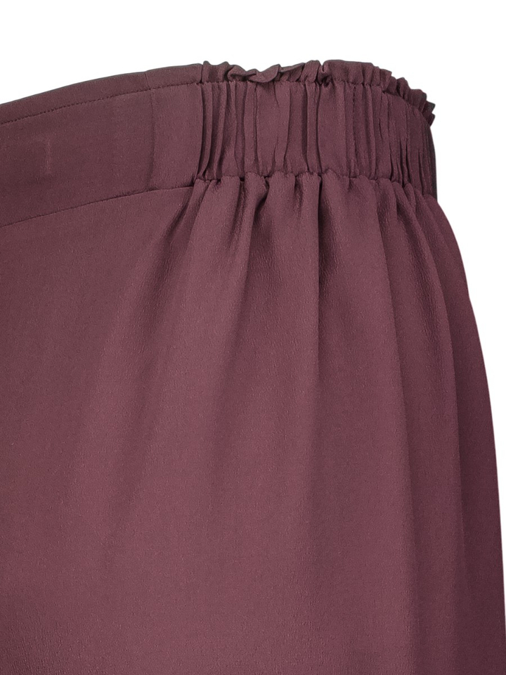 Bordeaux losvallende broek met elastiek Fever Natan