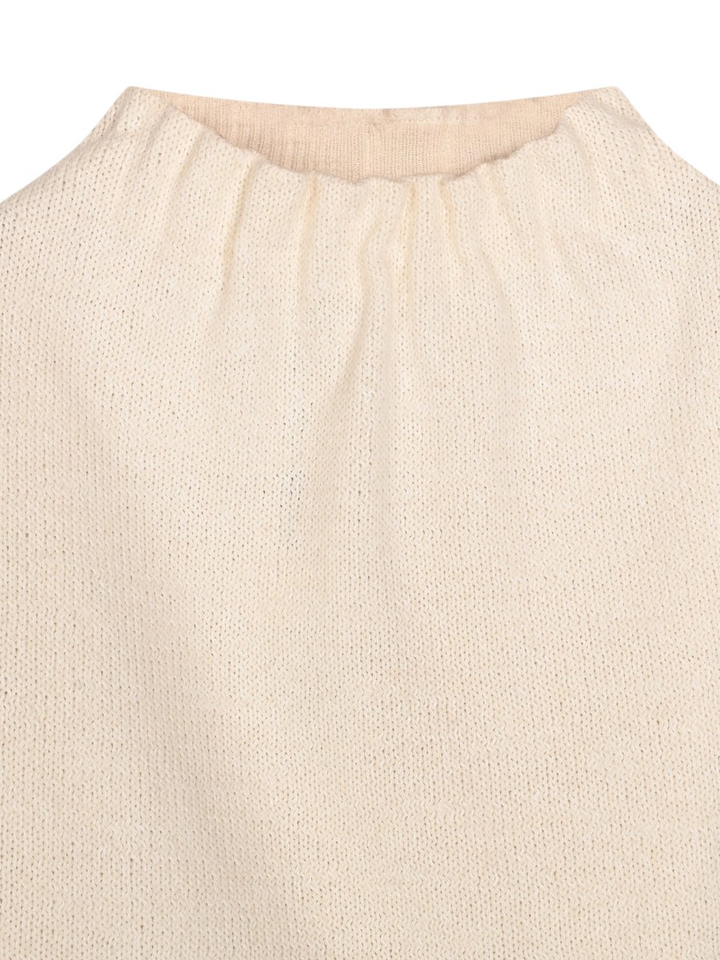 Beige trui met detail op de hals Omy Lapatec Natan
