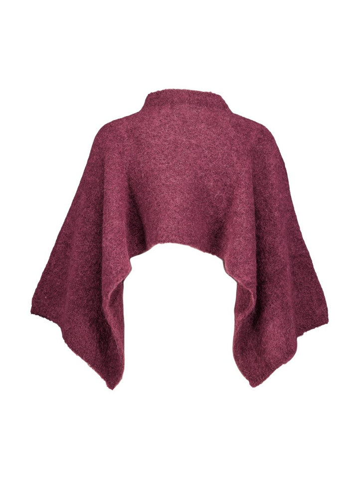 Bordeaux wollen korte poncho Oxana Alpamix Natan