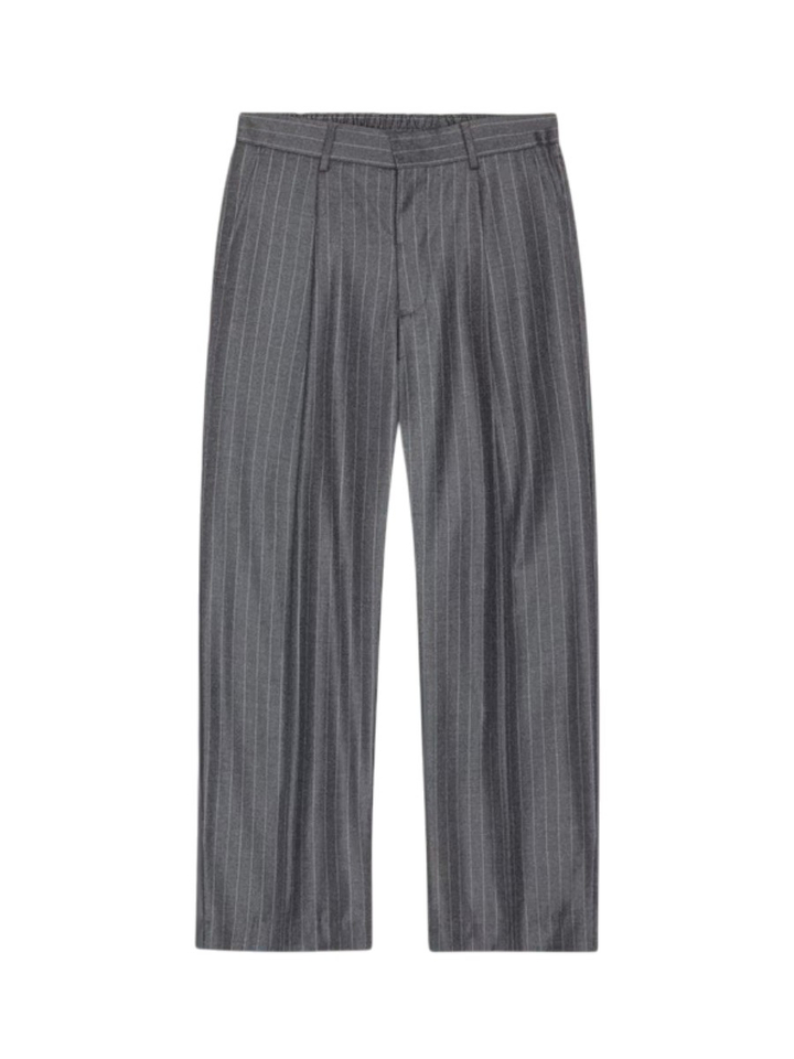 Grijs/wit gestreepte broek met plooien NN.07