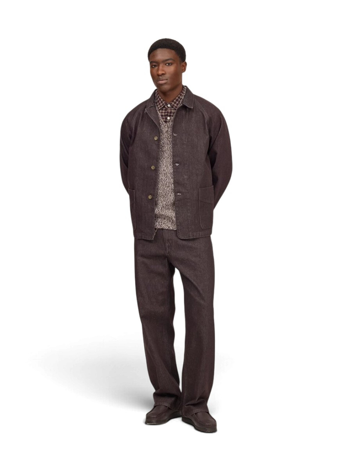 Bruine jas in jeans look NN.07