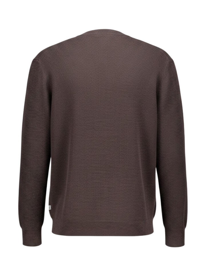 Donkerblauwe sweater met een ribbelsteek DANNY NN. 07