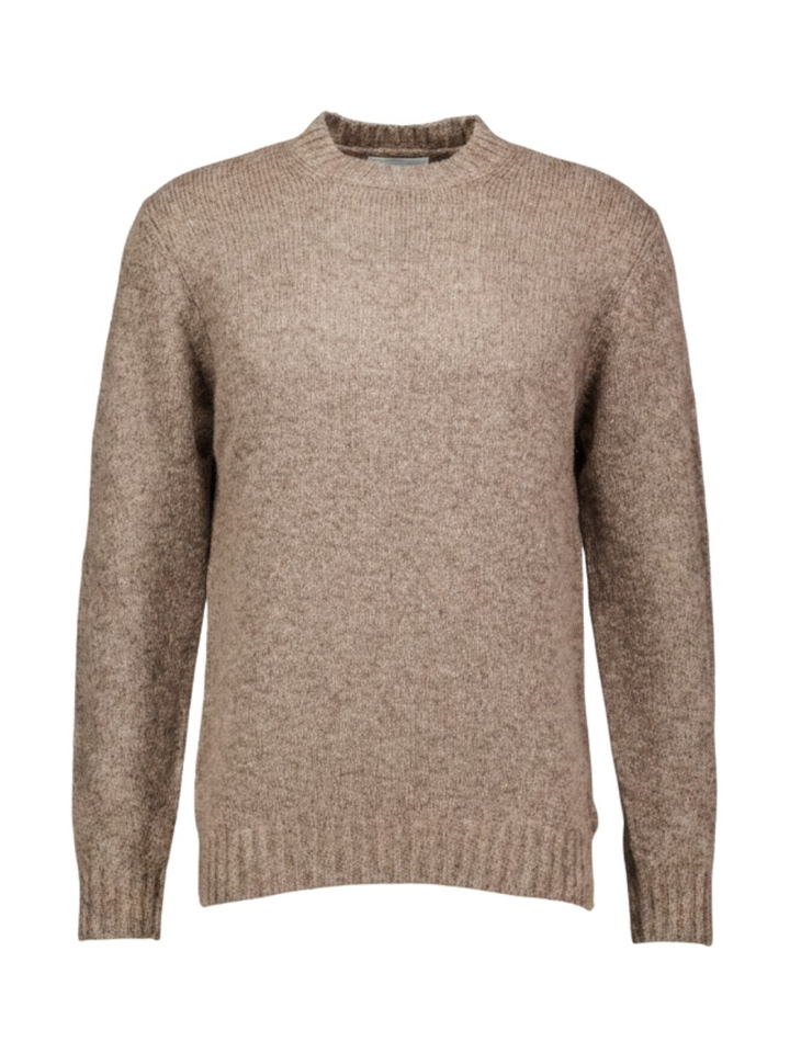 Taupe gekleuerde trui met ronde hals Lee N.07
