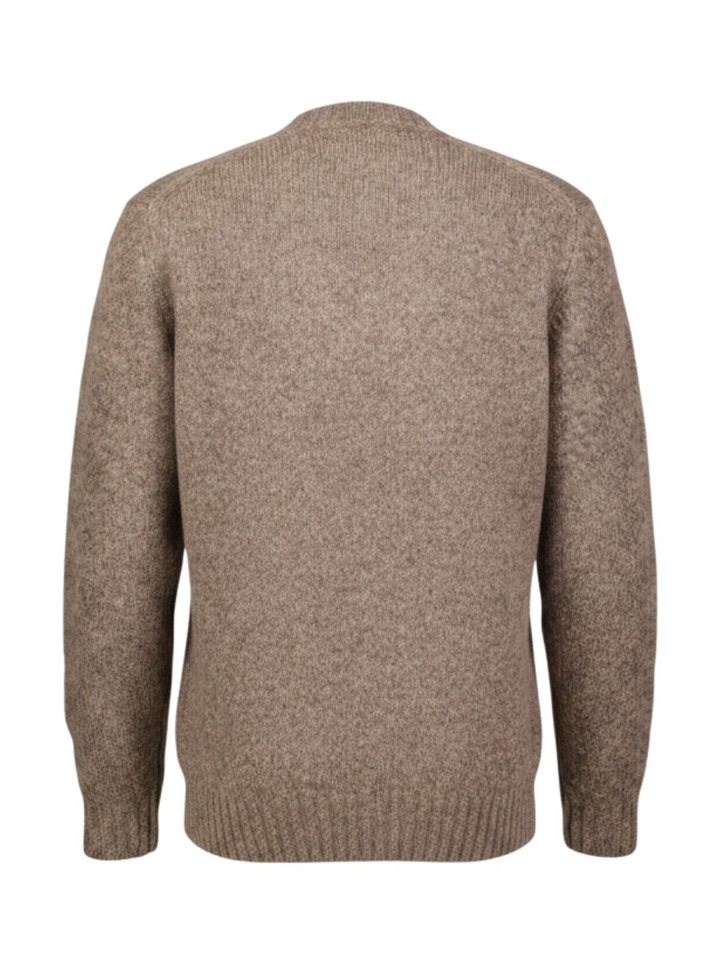 Taupe gekleuerde trui met ronde hals Lee N.07