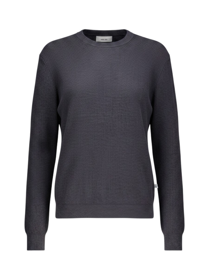 Donkerblauwe sweater met een ribbelsteek DANNY NN. 07