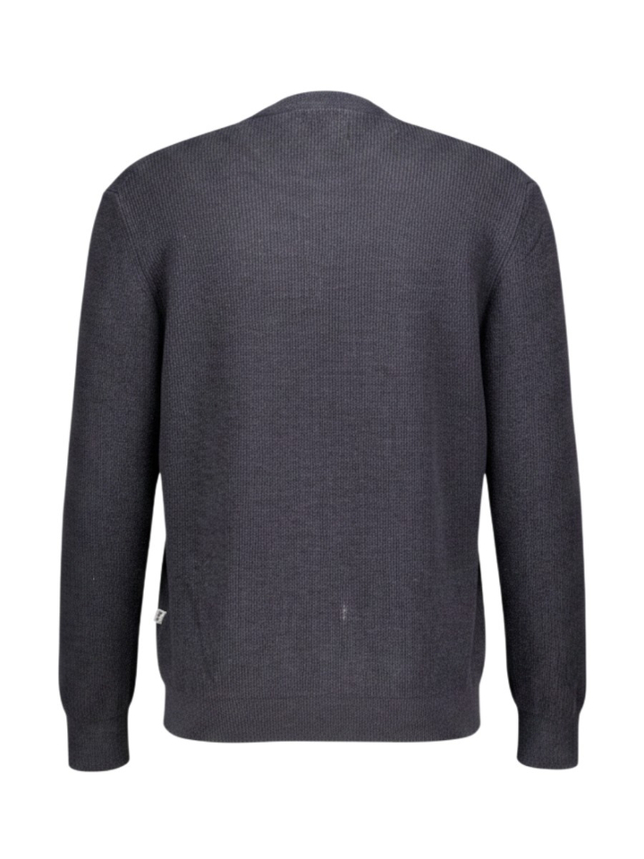 Donkerblauwe sweater met een ribbelsteek DANNY NN. 07