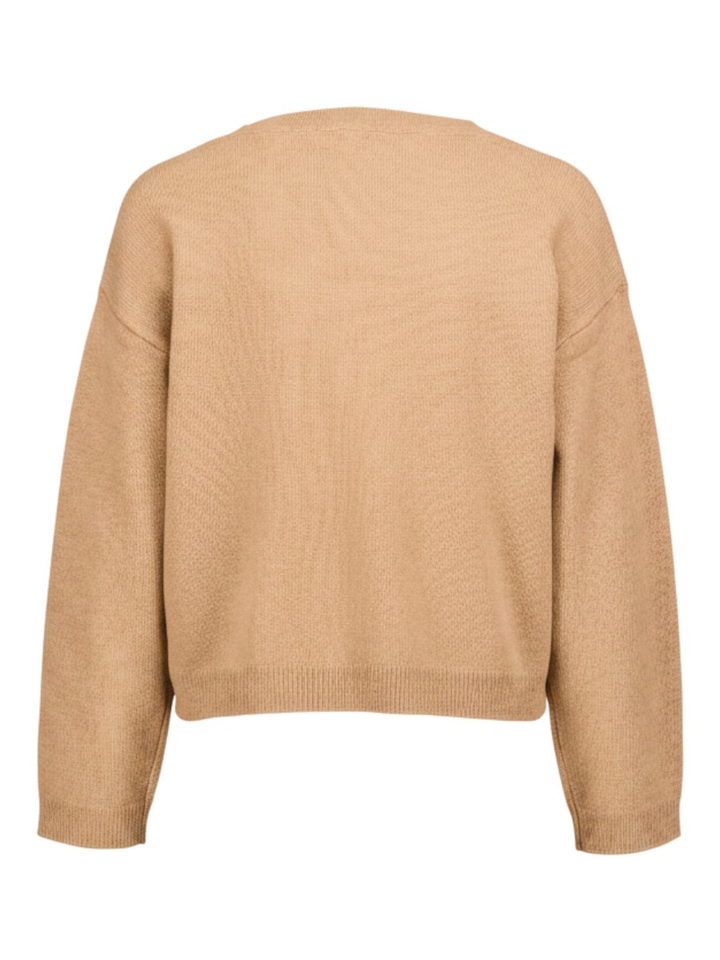 Beige trui met hart detail Jeff