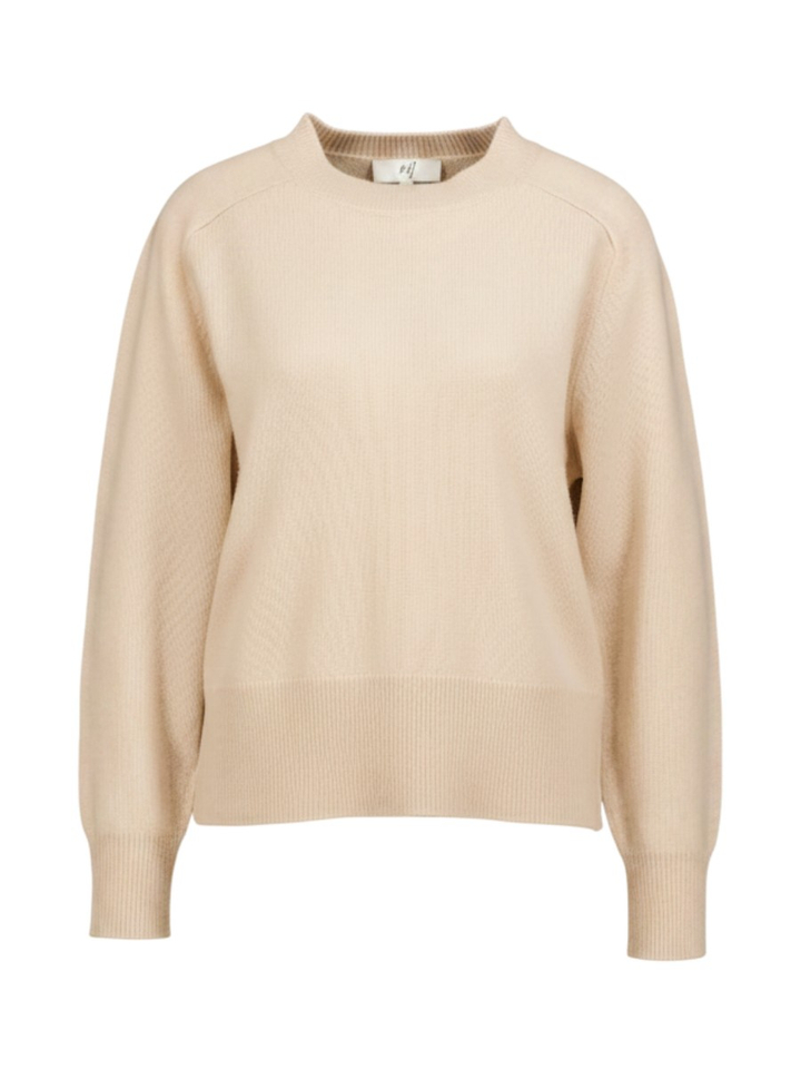 Beige trui met ronde hals Jeff