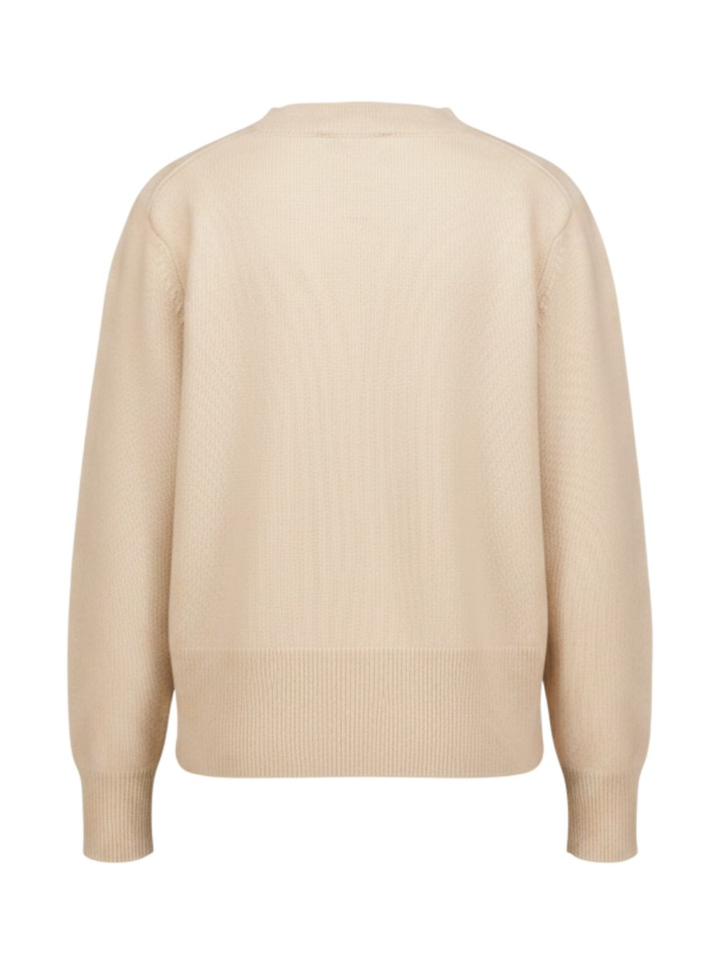 Beige trui met ronde hals Jeff