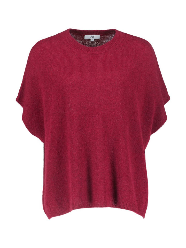 Bordeaux oversized trui met korte mouwen Otis Jeff 