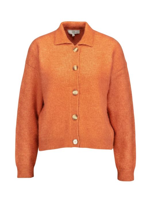 Oranje gilet met knopen Jeff