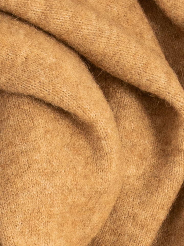 Camel sjaal met Alpaca wol Anita Jeff