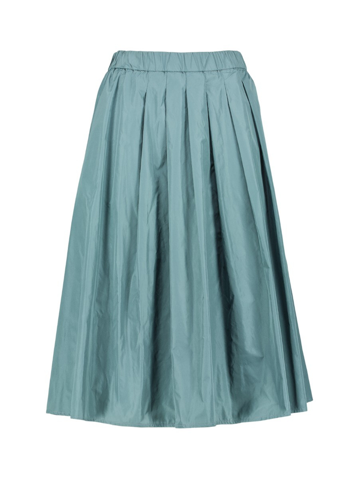 Blauwe halflange rok met plooien Rosso 35 