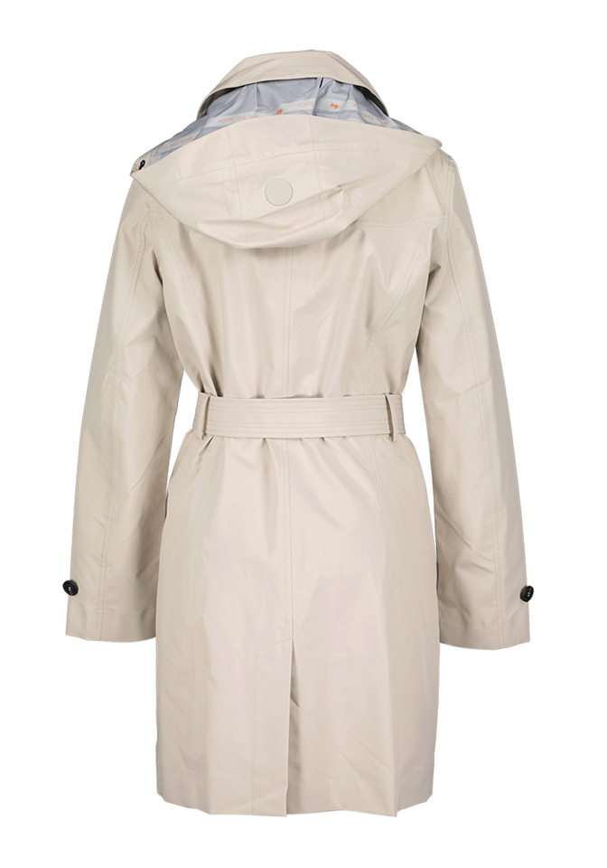 Beige trenchoat met kap Save The Duck