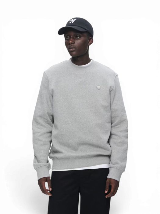Grijze katoenen sweater Double A By Wood Wood