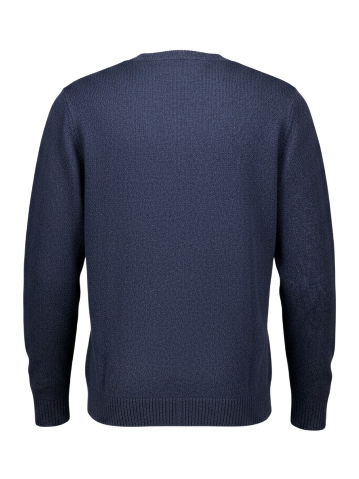 Donkerblauwe wollen pull Double A By Wood Wood