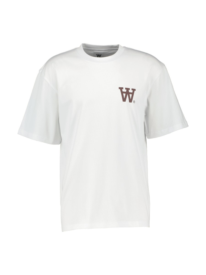 Witte katoenen T-shirt Double A By Wood Wood