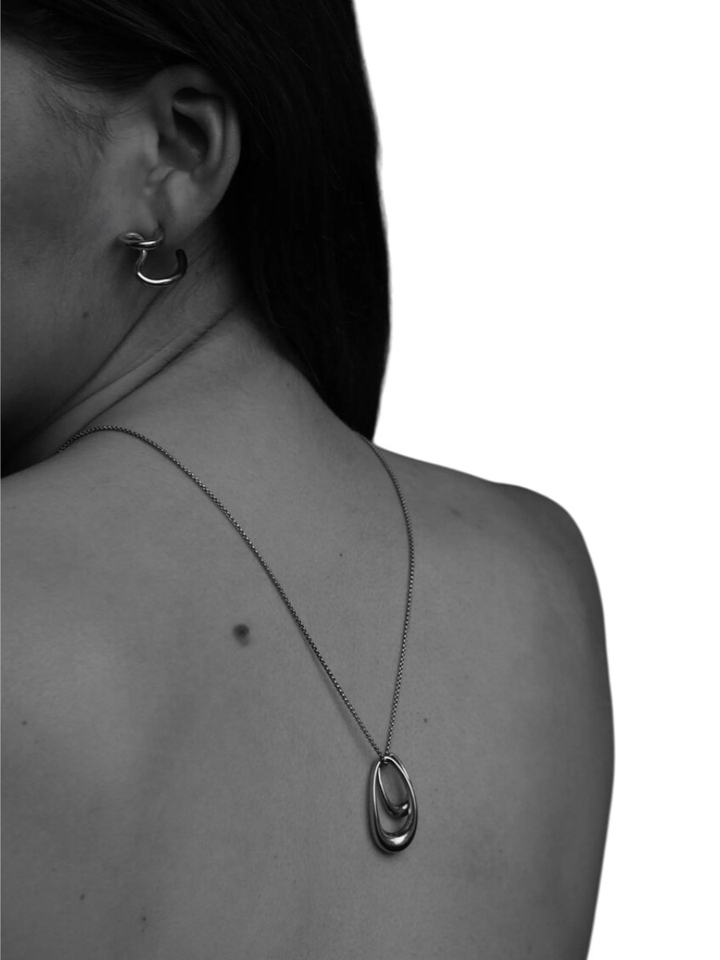 Zilver ketting Loop Bandhu 