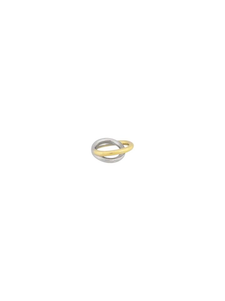 Gouden en zilver ring Twotone Bandhu 