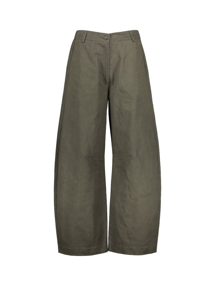 Kaki groene loose fit broek O'mer