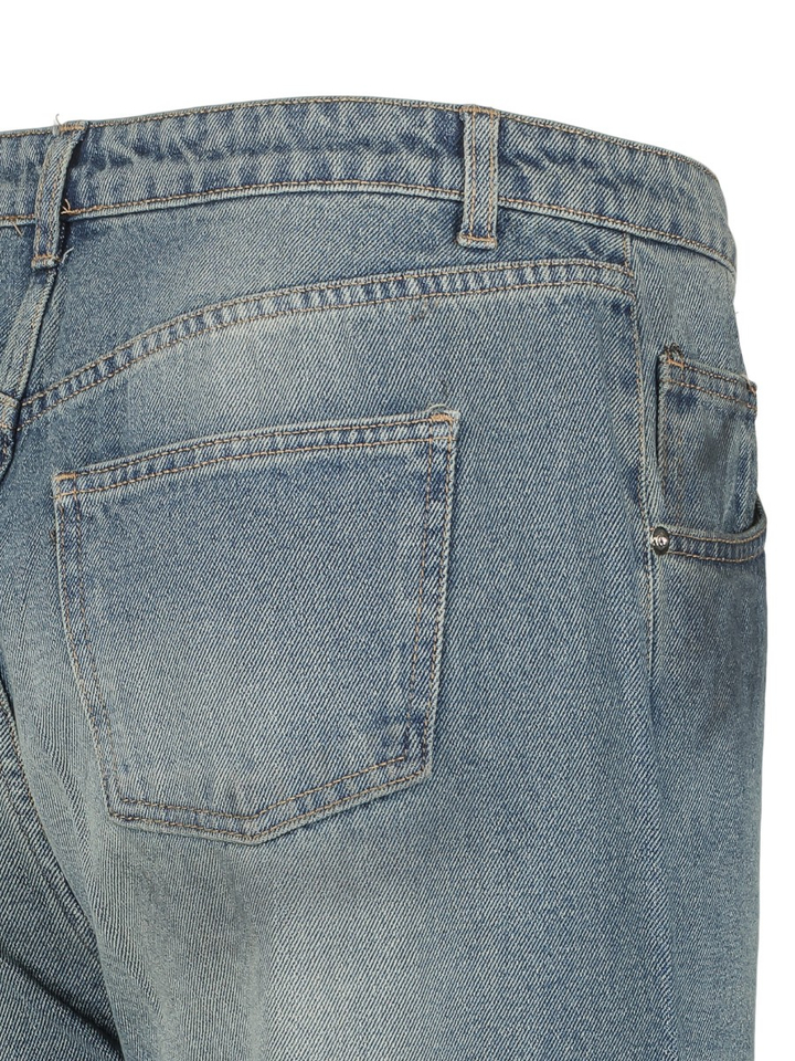 Denim blauwe barrel fit jeans O'mer 