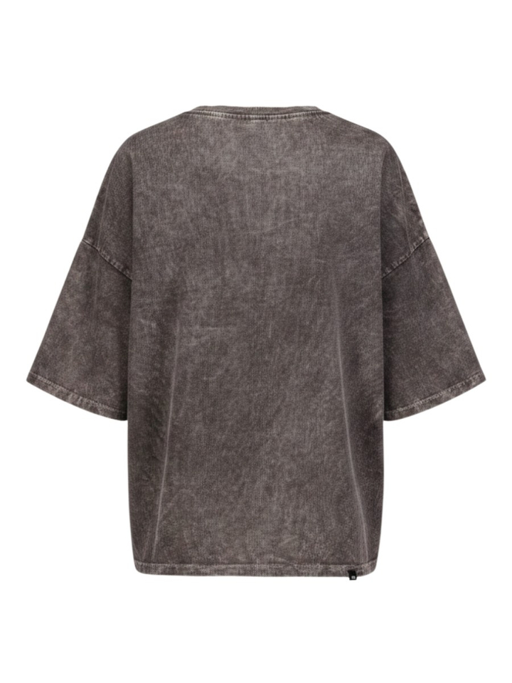 Grijze vintage T-shirt met opdruk O'mer