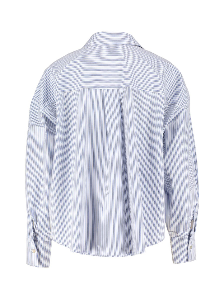 Blauwe gestreepte blouse O'mer 