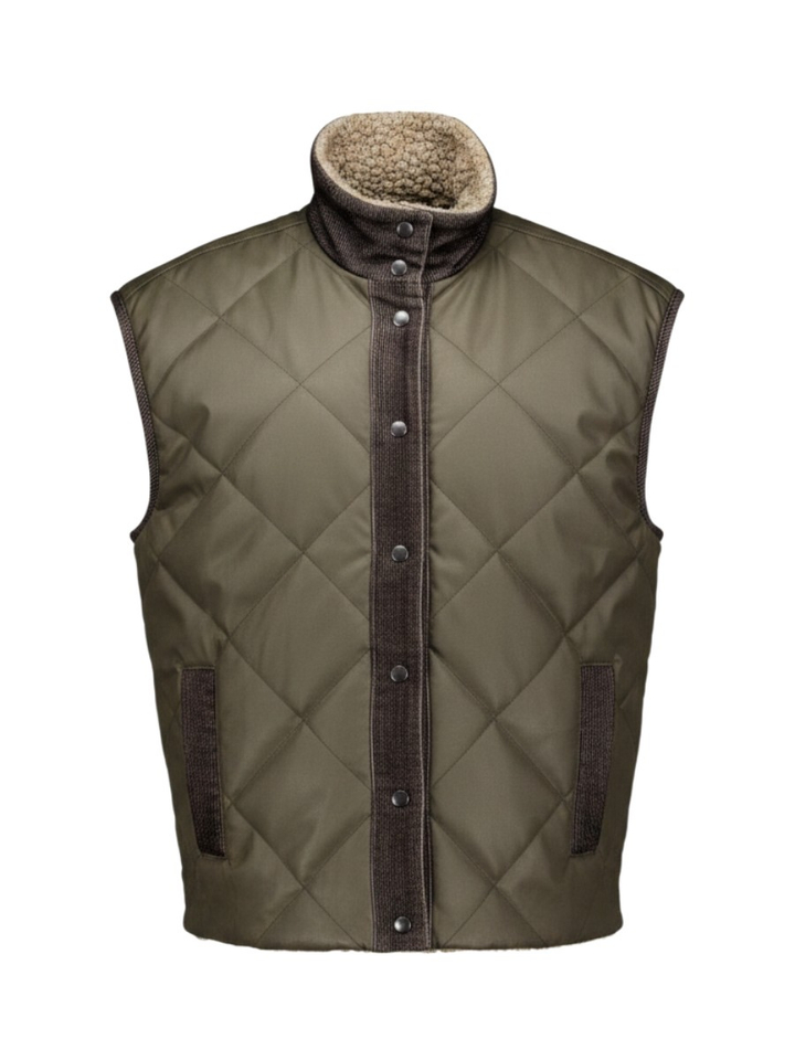 Kaki omkeerbare groene bodywarmer Justa Collectors Club