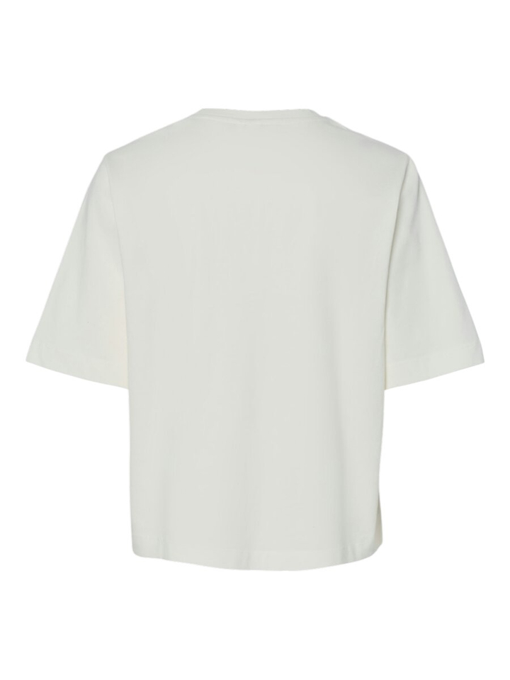 Witte T-shirt met sierlijk detail Yasvisely Y.A.S. 