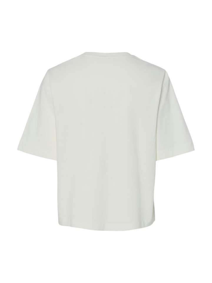 Witte T-shirt met sierlijk detail Yasvisely Y.A.S. 